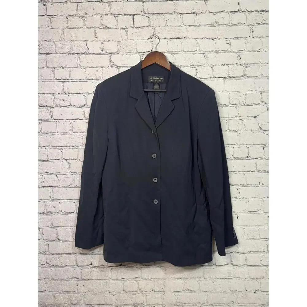Liz Claiborne Collection Women's Navy Blue‎ Blazer Size 16